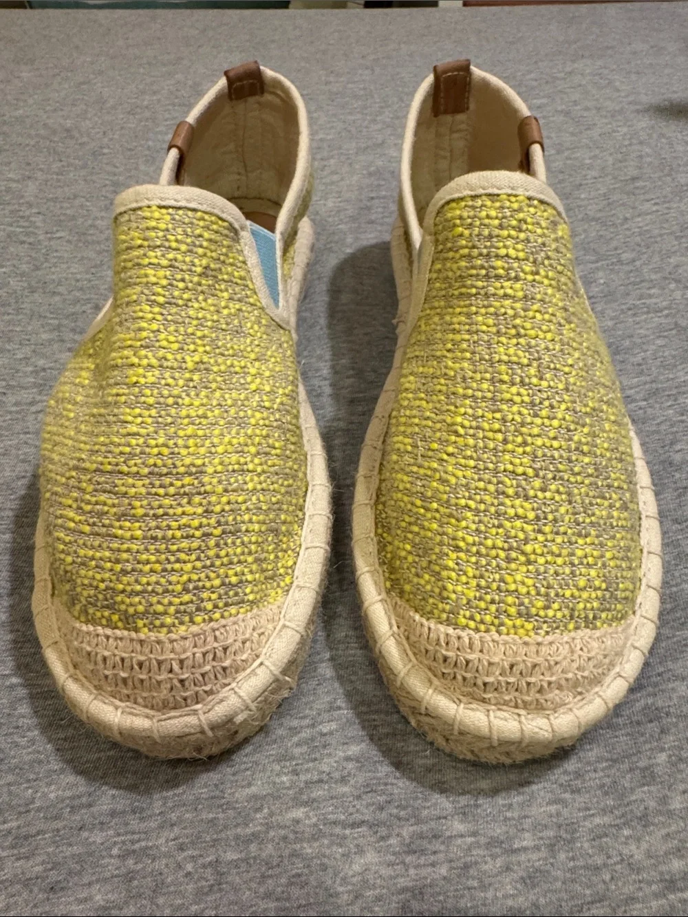 Coolway Yellow/Gray Textile Slip-On Espadrilles New With Box